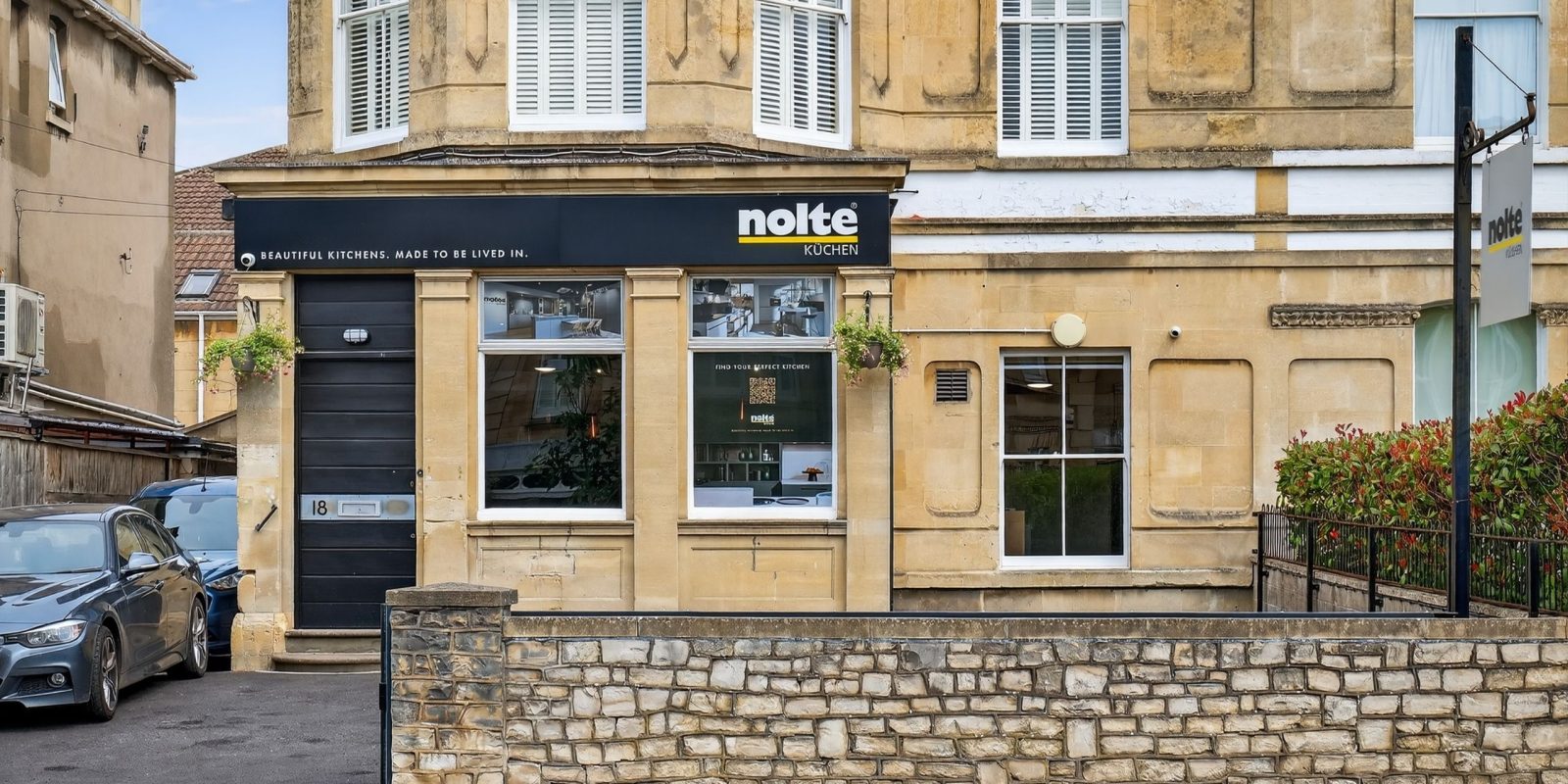 Nolte Kitchens Bath showroom exterior on Newbridge Road, Bath