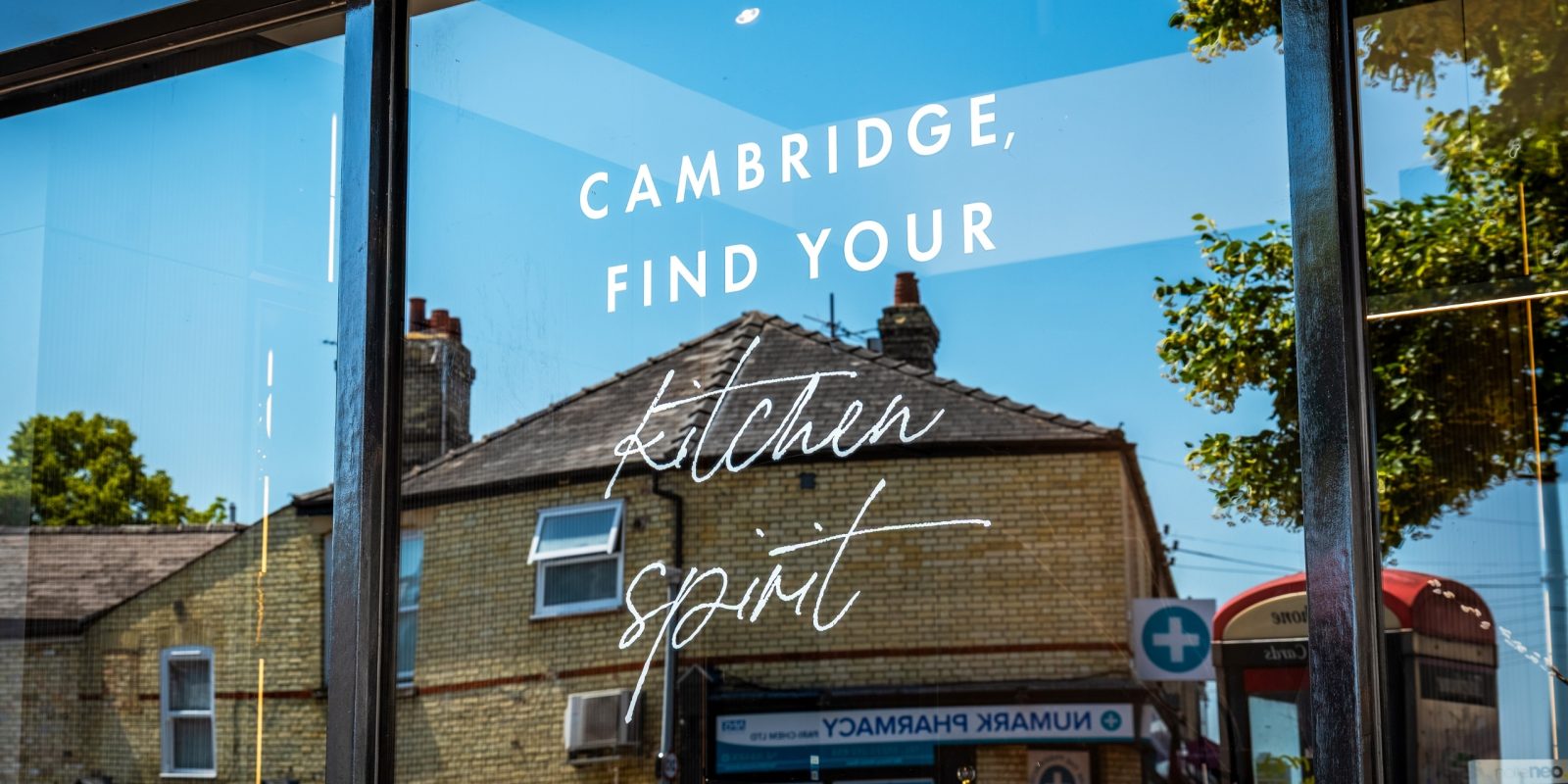 Nolte Kitchens Cambridge showroom window exterior on Cherry Hinton Road, Cambridge
