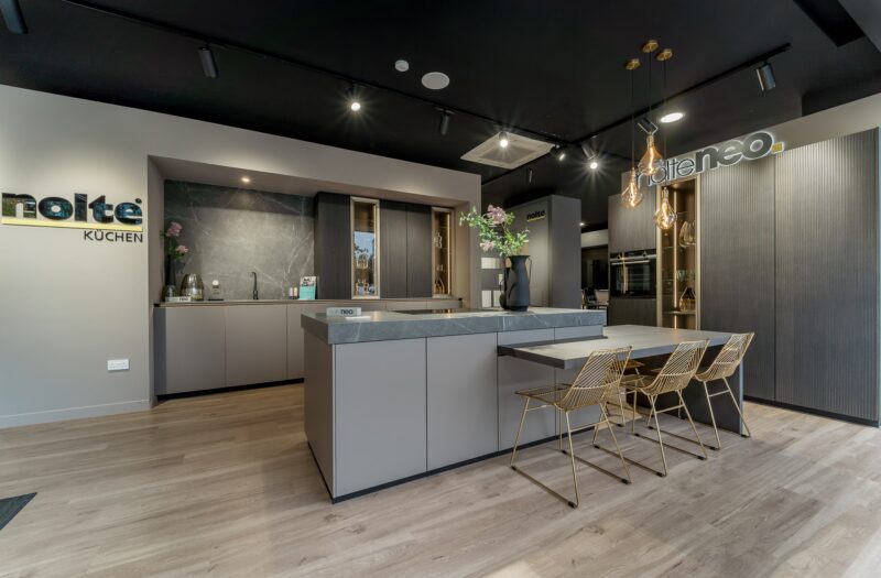 Neo Lodge kitchen display in our Wilmslow showroom