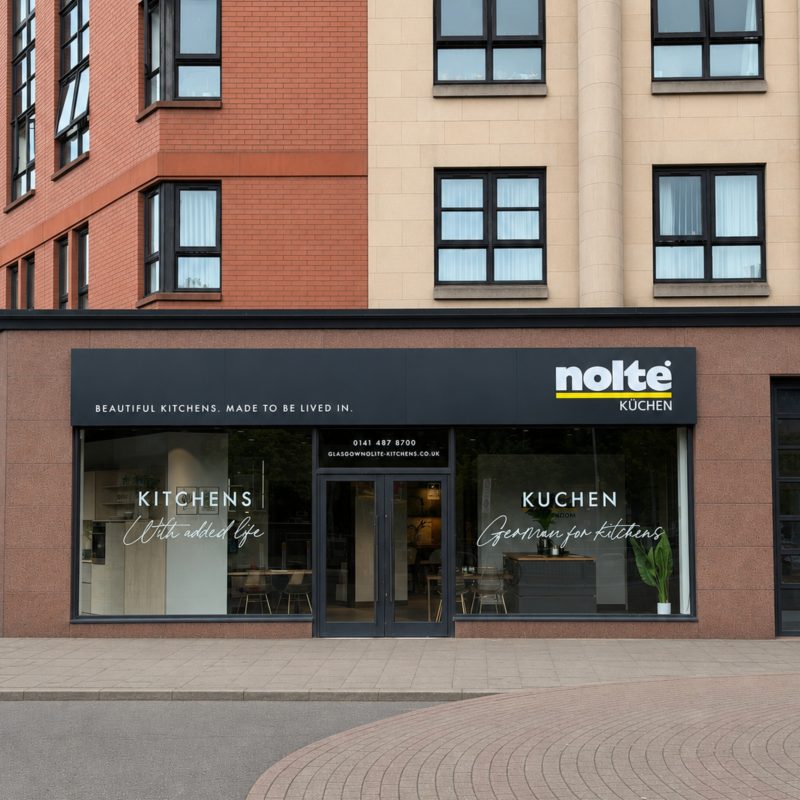 Nolte Kitchens Glasgow showroom exterior on Great Western Road