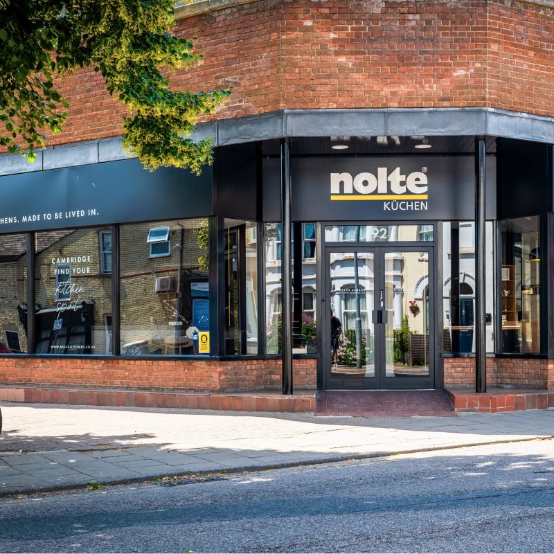 Nolte Kitchens Cambridge showroom exterior on Cherry Hinton Road, Cambridge