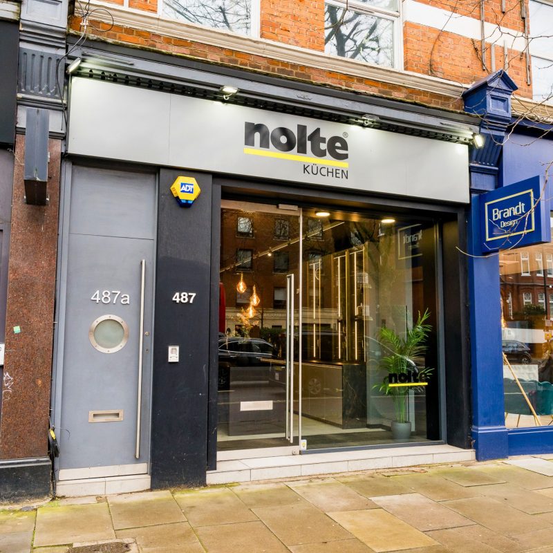 Nolte Kitchens Hampstead showroom exterior on Finchley Road, Hampstead