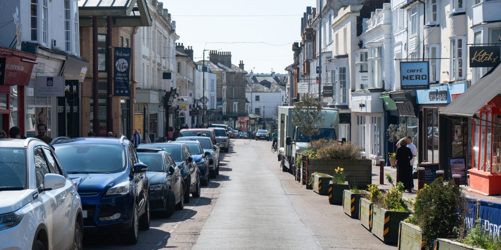 Tunbridge Wells High Street featuring the Nolte Kitchens Showroom