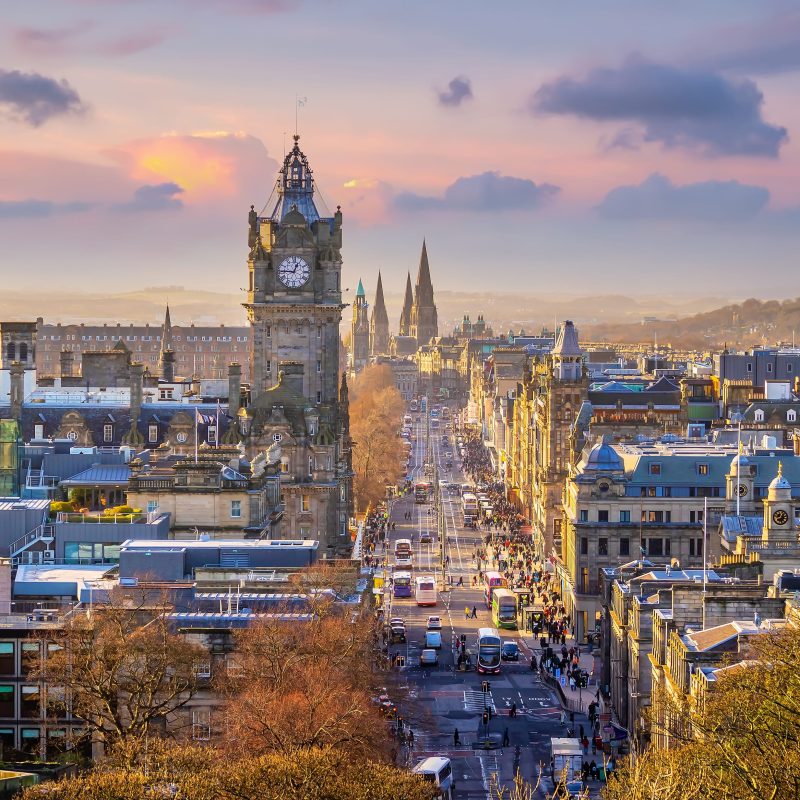 Image of Edinburgh city centre, home to our new kitchen showroom