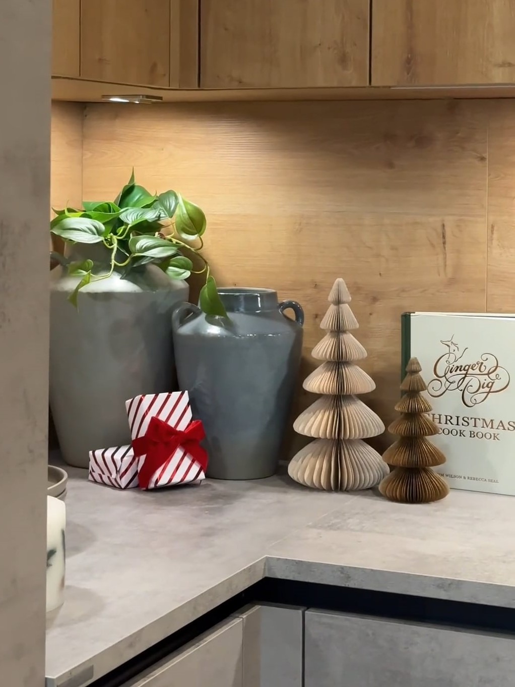 Kitchen styled for Christmas